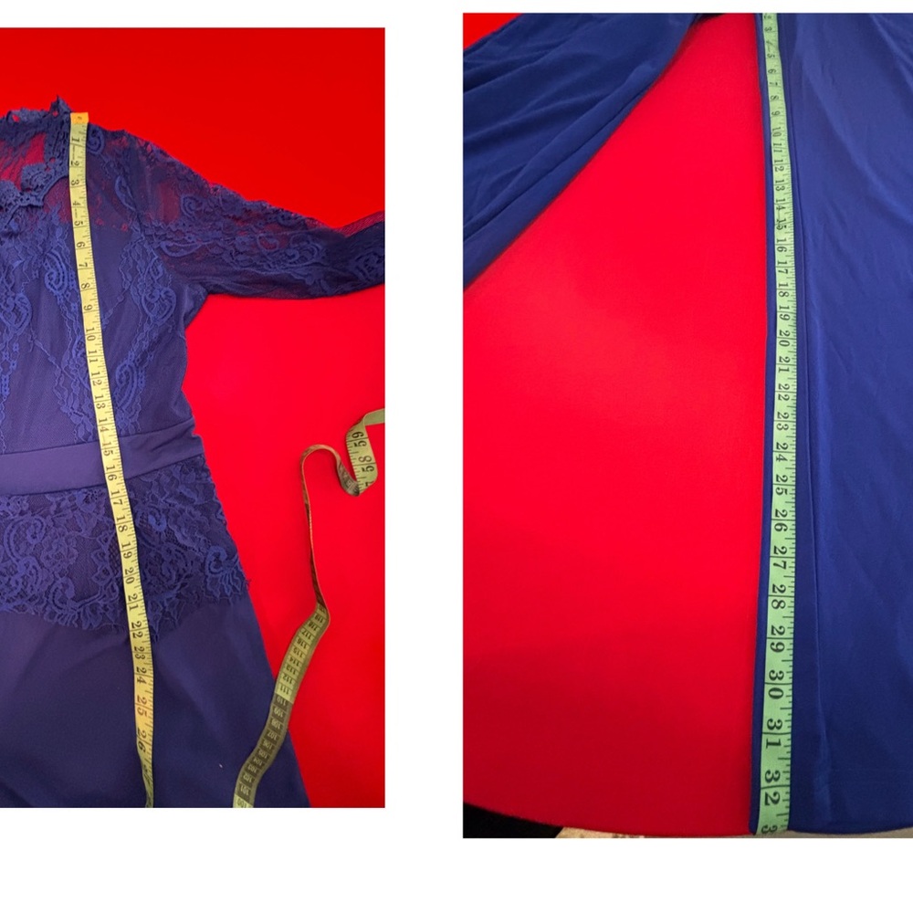Blue Lace Detail Jumpsuit size XXL - Picture 7 of 15